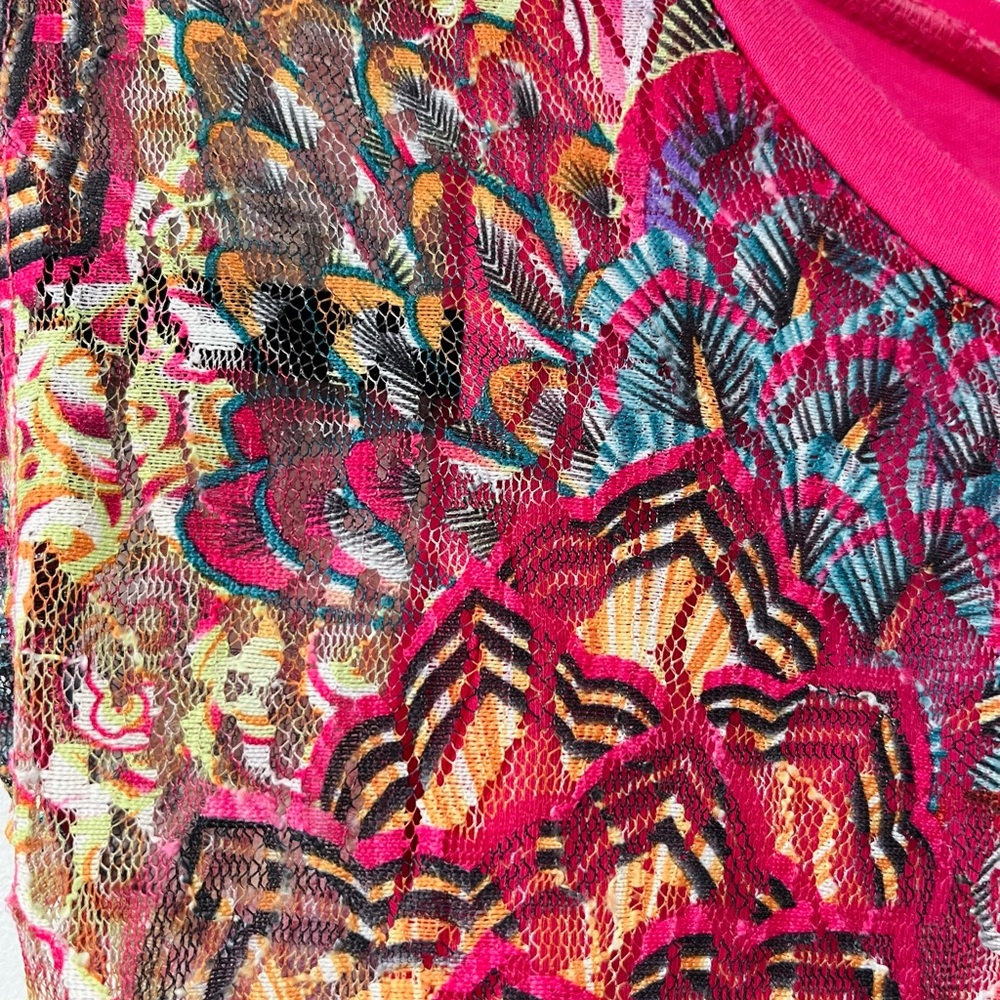 Designer Girls Unique Ragdoll & Rockets Feather Print Dress - Picture 3 of 4